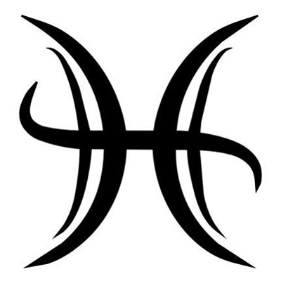 New Large Black Pisces Zodiac Tattoo Stencil Fake Temporary Water ...