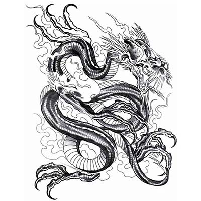 Chinese Dragon Designs Water Transfer Temporary Tattoo(fake Tattoo ...