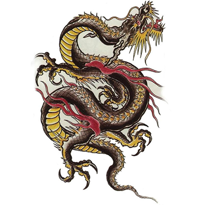 Chinese Dragon On Chest designs Fake Temporary Water Transfer Tattoo ...