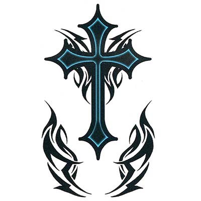 Christian Cross designs Fake Temporary Water Transfer Tattoo Stickers ...